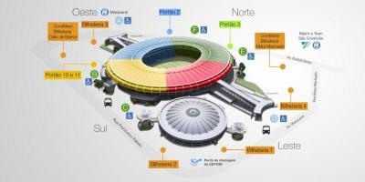 Mapa do estádio do Maracanã
