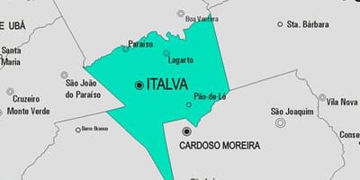 Mapa do município de Italva