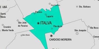 Mapa do município de Italva