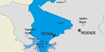 Mapa do município de Itatiaia