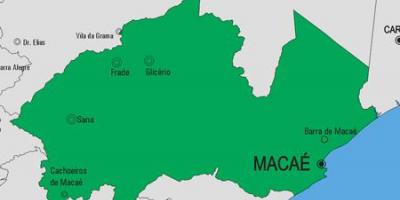 Mapa do município de Macaé