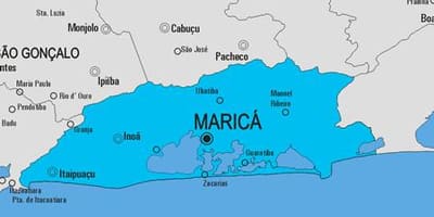 Mapa do município de Maricá