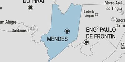 Mapa do município Mendes