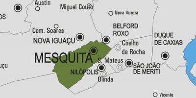 Mapa do município de Mesquita