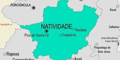 Mapa do município de Natividade