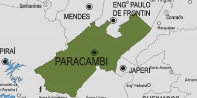 Mapa do município de Paracambi