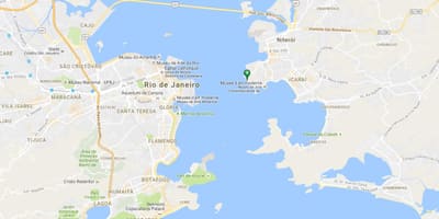 Mapa da praia de Gragoatá