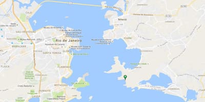 Mapa da praia do Forte Imbuí