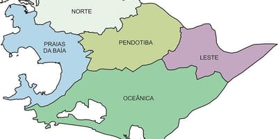 Mapa das Regiões de Niterói