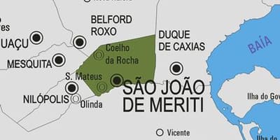 Mapa de São João de Meriti município