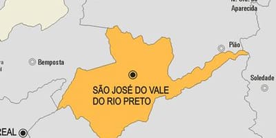 Mapa de São José do Vale do Rio Preto município