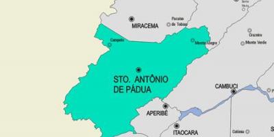 Mapa de Santo Antônio de Pádua, município