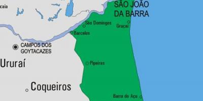 Mapa de São João da Barra, município