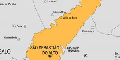 Mapa de São Sebastião do Alto, município