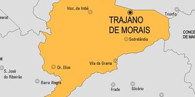 Mapa do município de Trajano de Morais