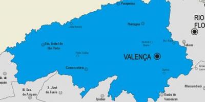 Mapa do município de Valença