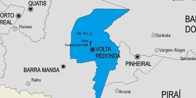 Mapa do município de Vassouras